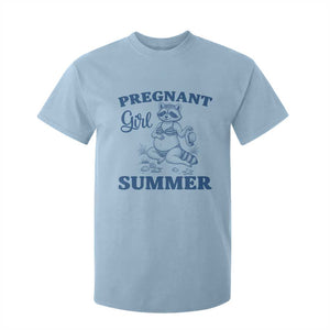 Raccoon Pregnancy Announcement T Shirt For Kid Summer Beach Mom To Be Gift TS12 Light Blue Print Your Wear