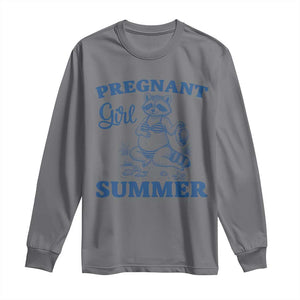 Raccoon Pregnancy Announcement Long Sleeve Shirt Summer Beach Mom To Be Gift TS12 Charcoal Print Your Wear