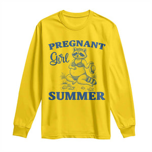 Raccoon Pregnancy Announcement Long Sleeve Shirt Summer Beach Mom To Be Gift TS12 Daisy Print Your Wear