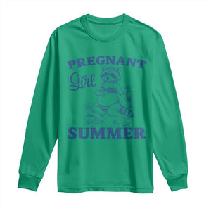 Raccoon Pregnancy Announcement Long Sleeve Shirt Summer Beach Mom To Be Gift TS12 Irish Green Print Your Wear