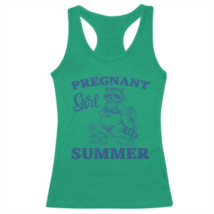 Raccoon Pregnancy Announcement Racerback Tank Top Summer Beach Mom To Be Gift TS12 Irish Green Print Your Wear