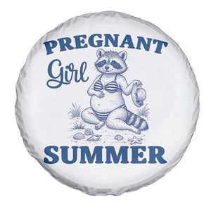Raccoon Pregnancy Announcement Spare Tire Cover Summer Beach Mom To Be Gift TS12 Print Your Wear