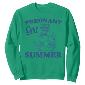Raccoon Pregnancy Announcement Sweatshirt Summer Beach Mom To Be Gift TS12 Irish Green Print Your Wear