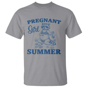 Raccoon Pregnancy Announcement T Shirt Summer Beach Mom To Be Gift TS12 Sport Gray Print Your Wear