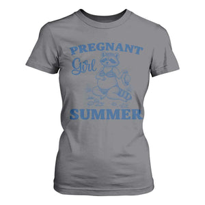 Raccoon Pregnancy Announcement T Shirt For Women Summer Beach Mom To Be Gift TS12 Charcoal Print Your Wear