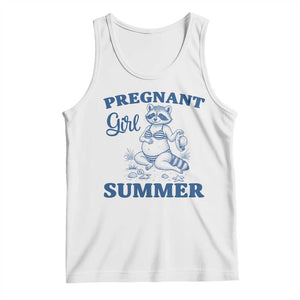 Raccoon Pregnancy Announcement Tank Top Summer Beach Mom To Be Gift TS12 White Print Your Wear