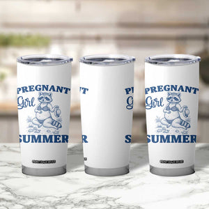 Raccoon Pregnancy Announcement Tumbler Cup Summer Beach Mom To Be Gift TS12 Print Your Wear