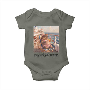 Summer Capybara Pregnancy Baby Onesie Baby Announcement Gift TS12 Military Green Print Your Wear