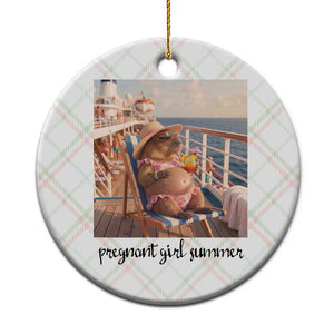 Summer Capybara Pregnancy Ceramic Ornament Baby Announcement Gift TS12 1pc Christmas Plaid Print Your Wear