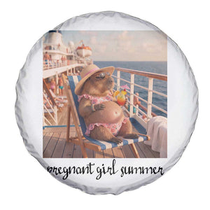 Summer Capybara Pregnancy Spare Tire Cover Baby Announcement Gift TS12 Print Your Wear