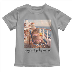 Summer Capybara Pregnancy Toddler T Shirt Baby Announcement Gift TS12 Sport Gray Print Your Wear