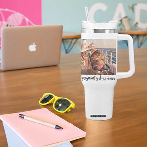 Summer Capybara Pregnancy Tumbler With Handle Baby Announcement Gift TS12 Print Your Wear