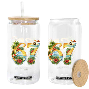 Hawaii Six Seven Glass Can Tropical Hibiscus Vacation Graphic TS12 Print Your Wear