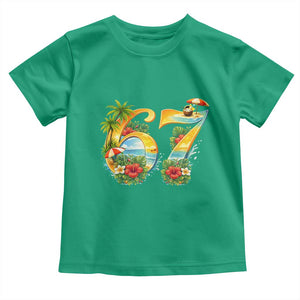 Hawaii Six Seven Toddler T Shirt Tropical Hibiscus Vacation Graphic TS12 Irish Green Print Your Wear