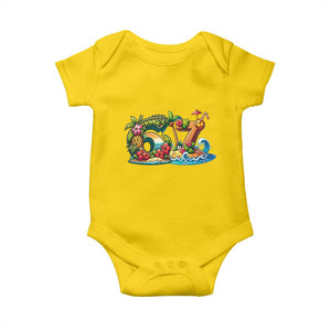 Tropical Beach Six Seven Baby Onesie Summer Island Vacation Graphic
