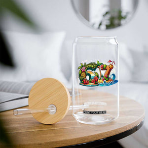 Tropical Beach Six Seven Glass Can Summer Island Vacation Graphic