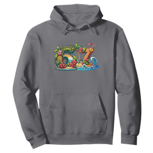 Tropical Beach Six Seven Hoodie Summer Island Vacation Graphic