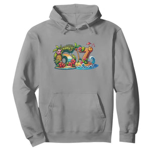 Tropical Beach Six Seven Hoodie Summer Island Vacation Graphic