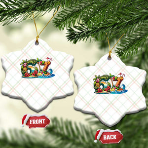 Tropical Beach Six Seven Ceramic Ornament Summer Island Vacation Graphic TS12 Print Your Wear