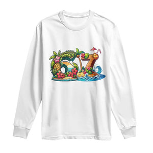Tropical Beach Six Seven Long Sleeve Shirt Summer Island Vacation Graphic