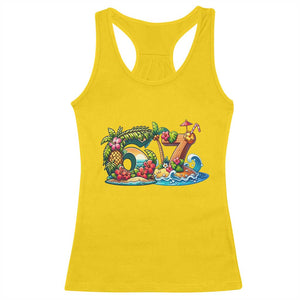 Tropical Beach Six Seven Racerback Tank Top Summer Island Vacation Graphic