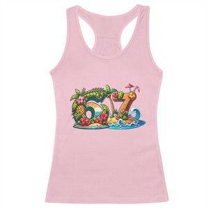 Tropical Beach Six Seven Racerback Tank Top Summer Island Vacation Graphic