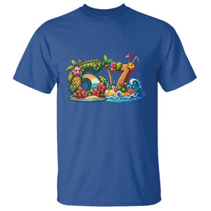Tropical Beach Six Seven T Shirt Summer Island Vacation Graphic TS12 Royal Blue Print Your Wear