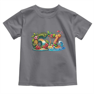 Tropical Beach Six Seven Toddler T Shirt Summer Island Vacation Graphic