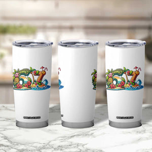 Tropical Beach Six Seven Tumbler Cup Summer Island Vacation Graphic