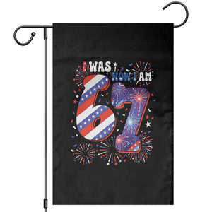 I Was Six Now I Am Seven Garden Flag Patriotic 7th Birthday Gift