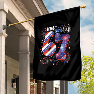 I Was Six Now I Am Seven Garden Flag Patriotic 7th Birthday Gift