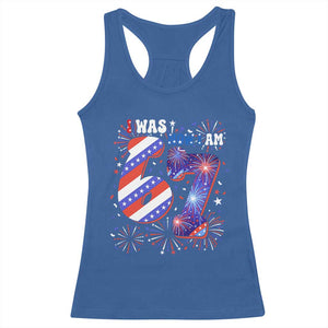 I Was Six Now I Am Seven Racerback Tank Top Patriotic 7th Birthday Gift