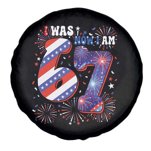 I Was Six Now I Am Seven Spare Tire Cover Patriotic 7th Birthday Gift