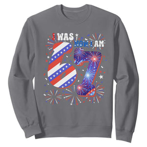I Was Six Now I Am Seven Sweatshirt Patriotic 7th Birthday Gift