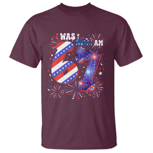 I Was Six Now I Am Seven T Shirt Patriotic 7th Birthday Gift