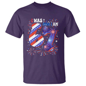 I Was Six Now I Am Seven T Shirt Patriotic 7th Birthday Gift