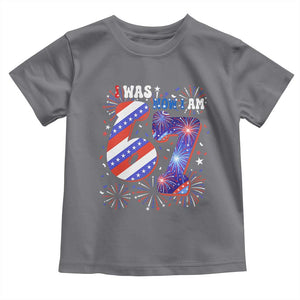I Was Six Now I Am Seven Toddler T Shirt Patriotic 7th Birthday Gift