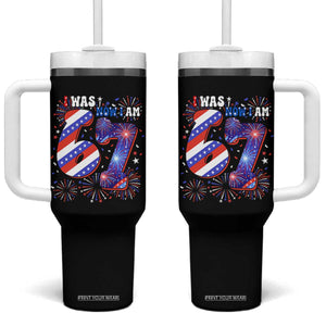 I Was Six Now I Am Seven Tumbler With Handle Patriotic 7th Birthday Gift