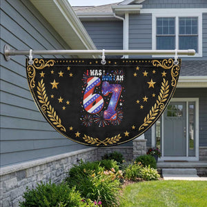 I Was Six Now I Am Seven Patriotic Fan Flag 7th Birthday Gift