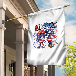 Funny Six Seven Dabbing Garden Flag Patriotic American Pride Gift