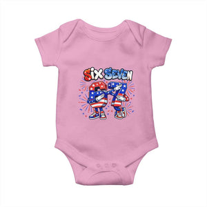 Funny Six Seven Dabbing Baby Onesie Patriotic American Pride Gift