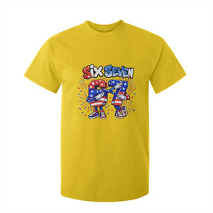 Funny Six Seven Dabbing T Shirt For Kid Patriotic American Pride Gift