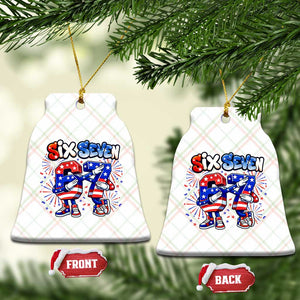Funny Six Seven Dabbing Ceramic Ornament Patriotic American Pride Gift