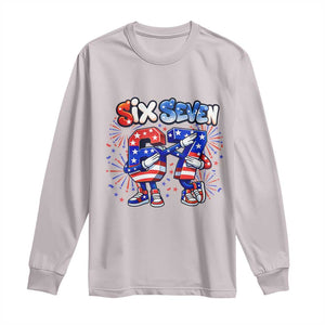 Funny Six Seven Dabbing Long Sleeve Shirt Patriotic American Pride Gift