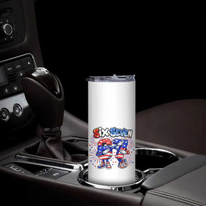Funny Six Seven Dabbing Skinny Tumbler Patriotic American Pride Gift