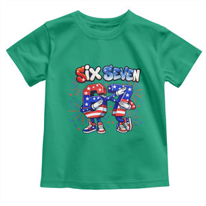 Funny Six Seven Dabbing Toddler T Shirt Patriotic American Pride Gift