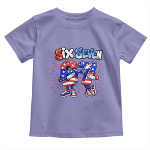 Funny Six Seven Dabbing Toddler T Shirt Patriotic American Pride Gift