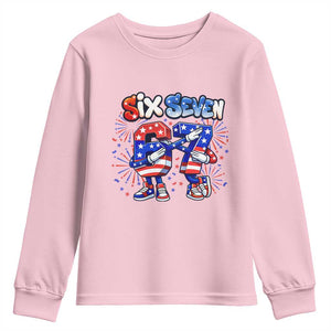 Funny Six Seven Dabbing Youth Sweatshirt Patriotic American Pride Gift