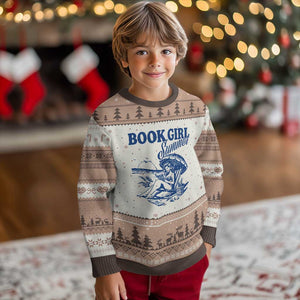 Book Girl Summer Ugly Christmas Sweater Funny Beach Book Lover Gift