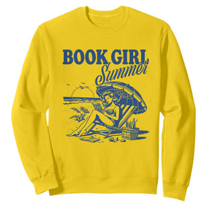 Book Girl Summer Sweatshirt Funny Beach Book Lover Gift